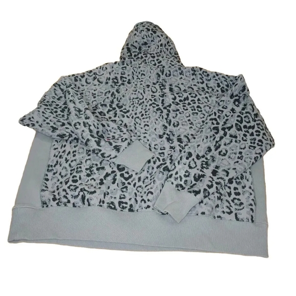 Champion Reverse Weave Hoodie Sweatshirt Adult 3X Animal Print Gray Leopard - Picture 6 of 12
